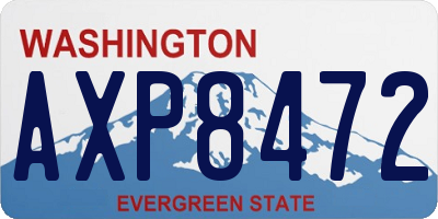 WA license plate AXP8472