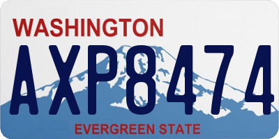 WA license plate AXP8474