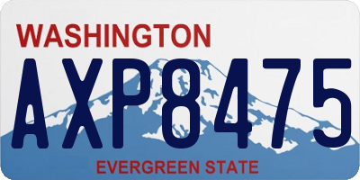 WA license plate AXP8475