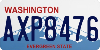 WA license plate AXP8476