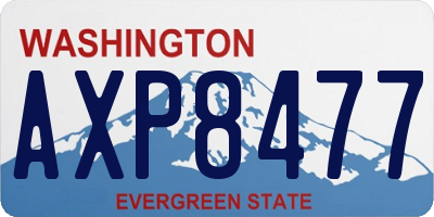 WA license plate AXP8477