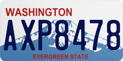 WA license plate AXP8478