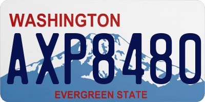 WA license plate AXP8480
