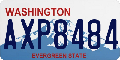 WA license plate AXP8484