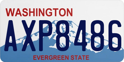 WA license plate AXP8486
