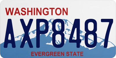 WA license plate AXP8487