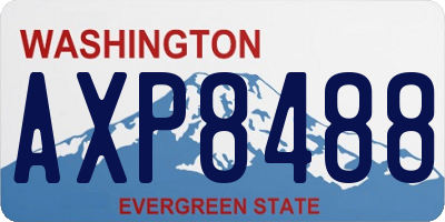 WA license plate AXP8488