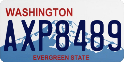 WA license plate AXP8489