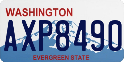 WA license plate AXP8490