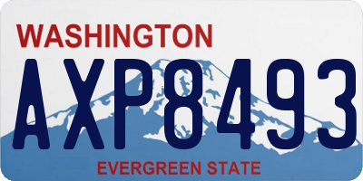 WA license plate AXP8493