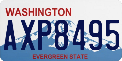 WA license plate AXP8495