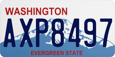 WA license plate AXP8497