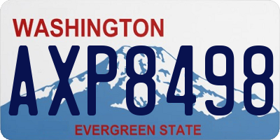 WA license plate AXP8498