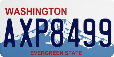 WA license plate AXP8499