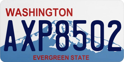 WA license plate AXP8502