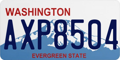 WA license plate AXP8504