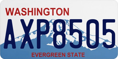 WA license plate AXP8505