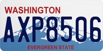 WA license plate AXP8506