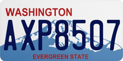 WA license plate AXP8507