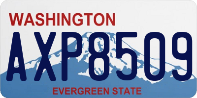 WA license plate AXP8509