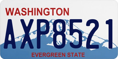 WA license plate AXP8521