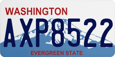 WA license plate AXP8522