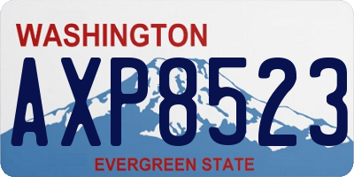 WA license plate AXP8523