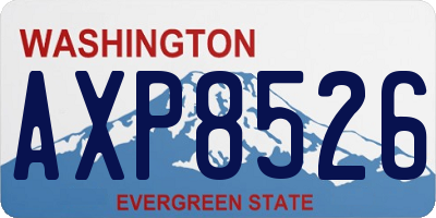 WA license plate AXP8526