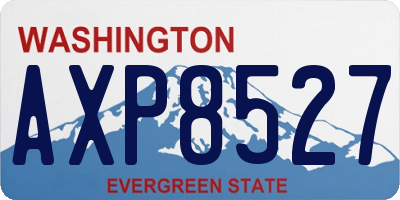 WA license plate AXP8527