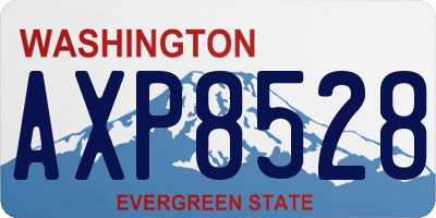 WA license plate AXP8528