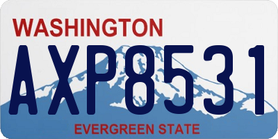 WA license plate AXP8531