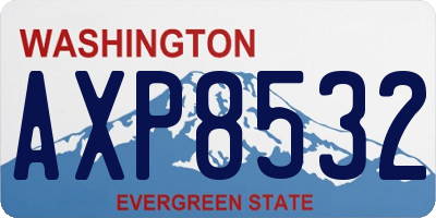 WA license plate AXP8532