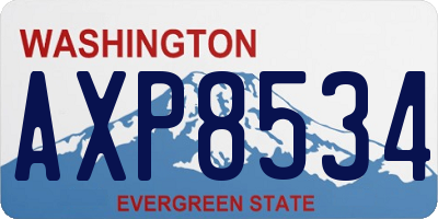 WA license plate AXP8534