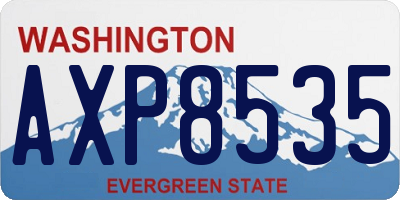 WA license plate AXP8535