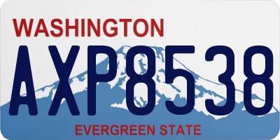WA license plate AXP8538