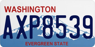WA license plate AXP8539