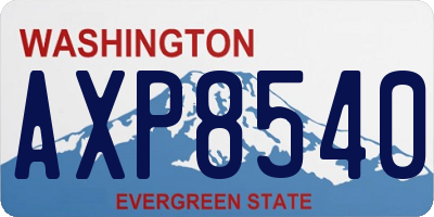 WA license plate AXP8540