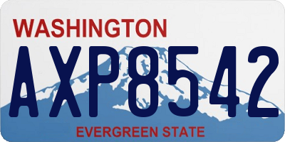 WA license plate AXP8542