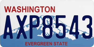 WA license plate AXP8543