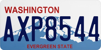 WA license plate AXP8544