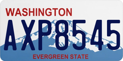 WA license plate AXP8545