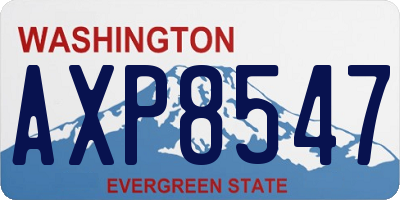 WA license plate AXP8547