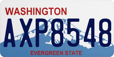 WA license plate AXP8548