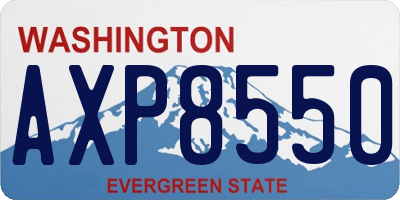 WA license plate AXP8550