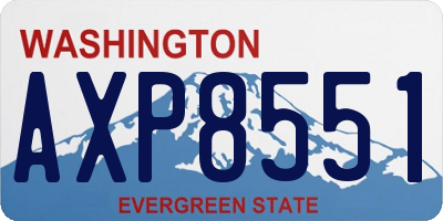 WA license plate AXP8551