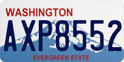 WA license plate AXP8552
