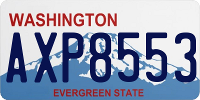 WA license plate AXP8553