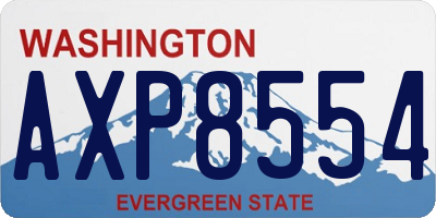 WA license plate AXP8554