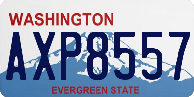 WA license plate AXP8557