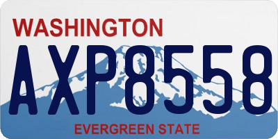WA license plate AXP8558